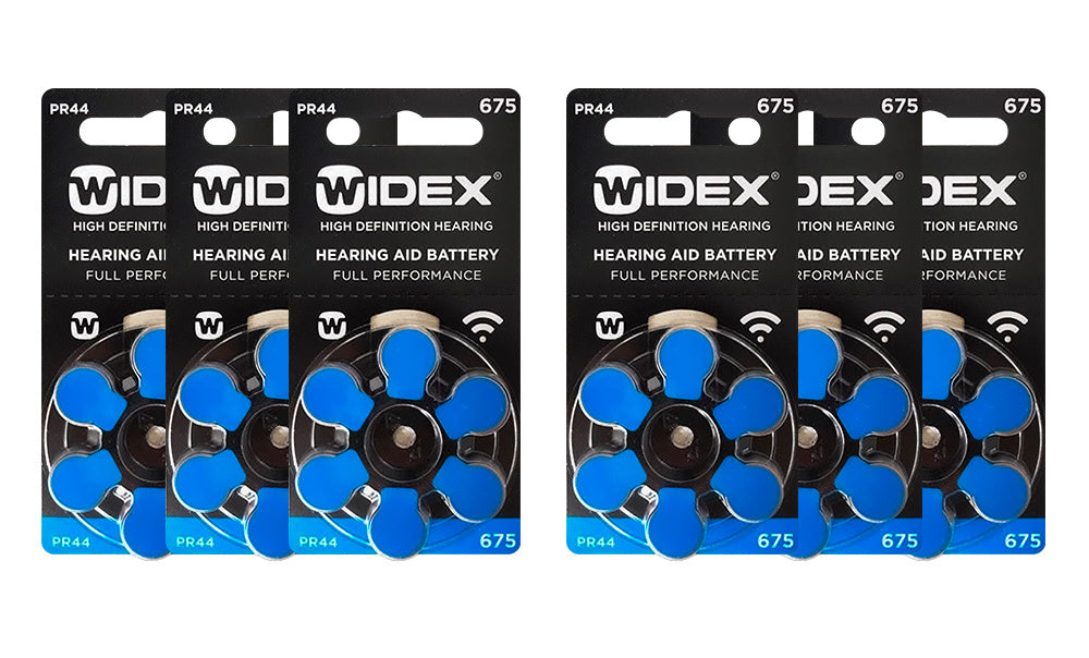 Widex Hearing Aid Battery Size 675 Pack of 36 Batteries (6 Strips