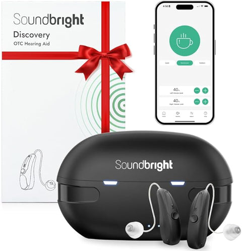 Soundbright - Discovery 16 Channel RIC - Rechargeable Bluetooth Hearing Aids With App Control